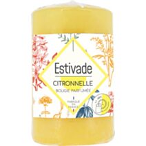 Bougie cylindrique Ø6,8xH.11cm jaune