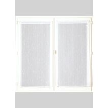 Rideau vitrage Etamine 60x160cm blanc x2 - DYLREV