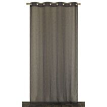 Voilage œillets étamine aspect lin anthracite 140x240cm - DYLREV