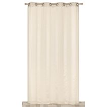 Voilage œillets étamine fine rayure lin 140x240cm