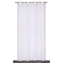 Voilage œillets étamine fils coupés 240x285cm blanc - DYLREV