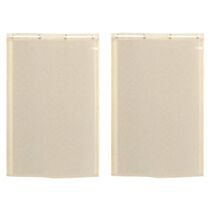 Paire de vitrages étamine aspect lin galet 60x120cm