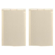 Paire de vitrages étamine aspect lin galet 60x90cm