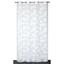 Voilage œillets étamine impression gomme blanc 140x240cm - DYLREV