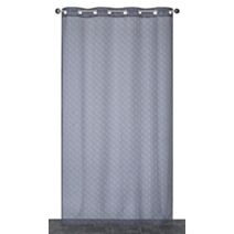 Voilage œillets imprimé anthracite 140x240cm - DYLREV