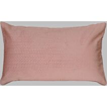 Coussin garni déhoussable 50x30cm vieux rose