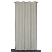 Rideau thermique à oeillets suédé gris 140x180cm