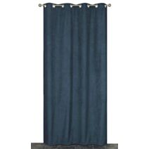 Rideau thermique à oeillets suédé pétrole 140x180cm