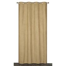 Rideau thermique à oeillets suédé taupe 140x180cm