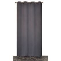 Rideau oeillets occultant uni gris 140x180cm