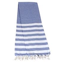 Fouta rayée avec franges 90x180 cm marine