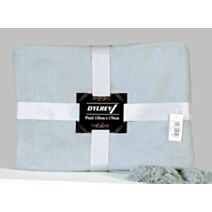 Plaid jacquard avec pompons 130x170 cms bleu