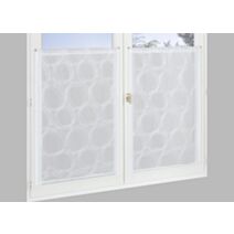 Paire de vitrages brodés blanc 60x90cm