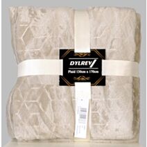 Plaid polaire jacquard 130x170cm lin