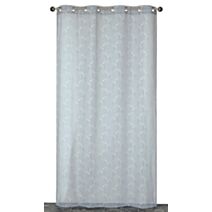 Voilage imprimé gomme 70's metalisé 140 x 240 cm gris - CARPENTIER