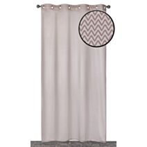 Voilage jacquard microdesign montagne 140 x 240 cm taupe - CARPENTIER