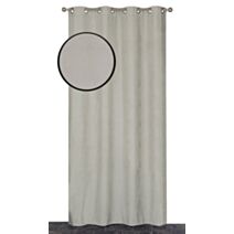 Rideau oeillets isolant thermique suédé gris 140x280cm