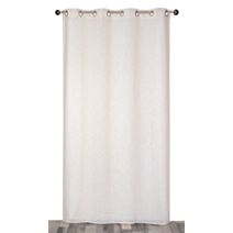 Voilage œillets brodé beige 140x240cm