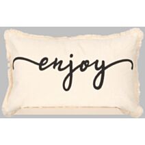 Coussin garni déhoussable 50x30cm écru