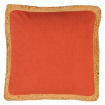 Coussin Coton et jute 45x45cm Terracota