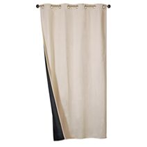 Rideau effet brossé isolant thermique 140x240cm beige - DYLREV
