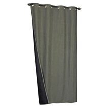 Rideau effet brossé isolant thermique 140x240cm kaki - DYLREV