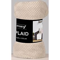 Plaid polaire jacquard 130x170cm beige - DYLREV