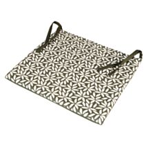 Galette de chaise fine bicolore kaki 40x40cm