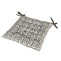 Coussin de chaise bicolore kaki 40x40cm