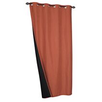 Rideau effet brossé isolant thermique 140x240cm brique - DYLREV