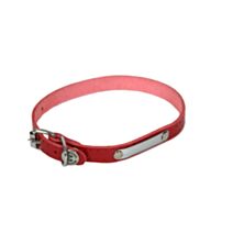 Collier rive 10/30 rouge cuir vachette