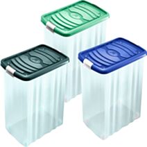 Boîte de rangement transparente sur roulettes 65L - MONDEX