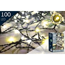 Guirlande électrique d'extérieur flash blanc chaud 100 LED 5m