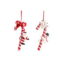 Décoration de Noël à suspendre sucre d'orge + sujet 15cm - CHRISTMAS DREAM