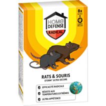 Produit anti rats et souris blocs 200g - HOME DEFENSE