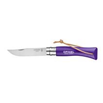 Baroudeur N°07 violet avec lien cuir - OPINEL