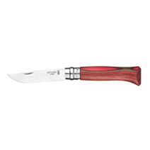 Couteau N°8 bouleau lamellé rouge