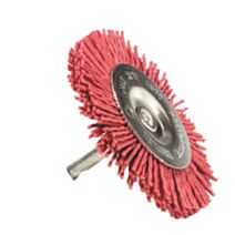 Brosse nylon abrasif rouge pour perceuse Ø 75 mm