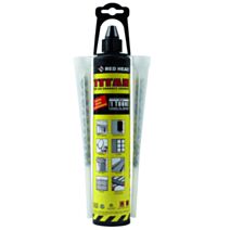 Cartouche TITAN de 300ml ton gris + 2 buses RED HEAD