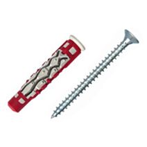 Boîte de 40 chevilles bi-matières D6x37mm + vis 3,5x50mm - RED HEAD