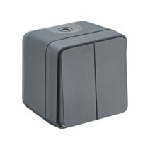Va-et-vient double étanche IP55 anthracite - DEBFLEX
