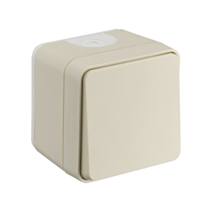 Bouton poussoir étanche Cyklone IP55 Sable - DEBFLEX