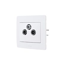 Prise tv-fm-sat blanc diam 2