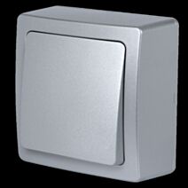Interrupteur va-et-vient Blok aluminium gris - DEBFLEX