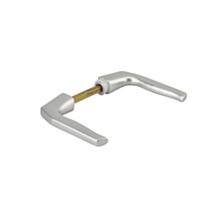 Poignée Porte Béquille Double Aluminium Argent 8mm