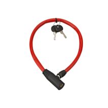 Antivol câble acier Ø5mm 0,50m rouge - THIRARD