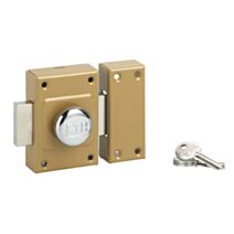 Verrou étendard bouton et cylindre 45mm 3cl verni - THIRARD