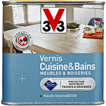 Vernis intérieur cuisine & bains mat incolore 0,25 L - V33