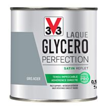 laque glycero satin 0,5L gris acier - V33