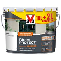Peinture Façade Direct Protect Blanc Mat 10 L+20% - V33